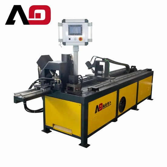 Ventilation Square Tube Oval Hole Punching Cutting Machine with Hydraulic Power/CNC Angle Steel Flange Production Line