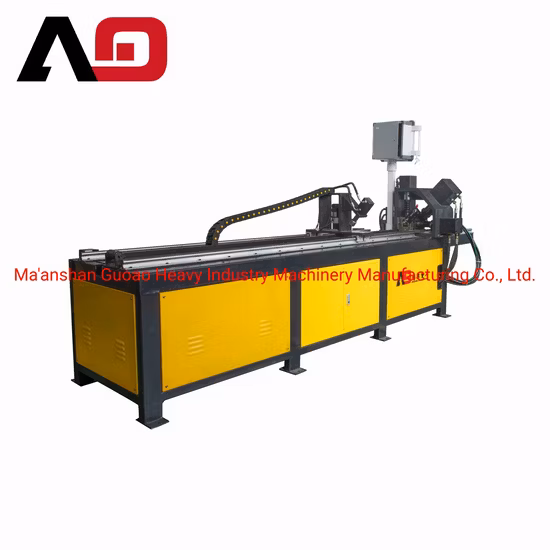 Ventilation Square Tube Oval Hole Punching Cutting Machine with Hydraulic Power/CNC Angle Steel Flange Production Line