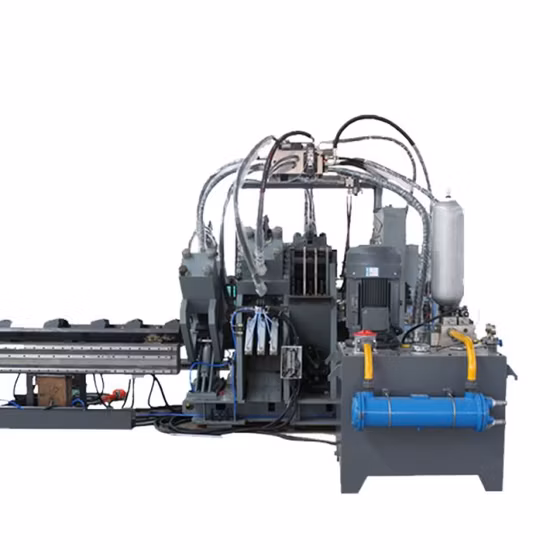 CNC-Winkeleisen-Ausklinkmaschine, hydraulische Winkelstahl-Stanz-Scher-Produktionslinie