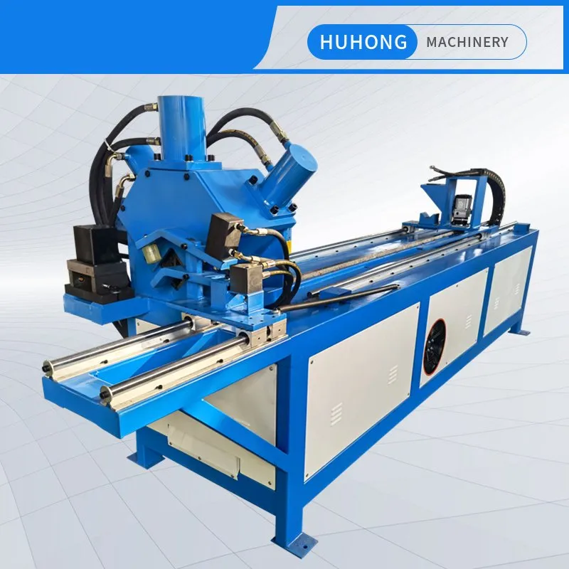Automatische Produktionslinie für rechteckige Bleche, Eisen und Schneidplatten, Lochstanzen, HVAC, automatische CNC-Winkelstahlflansche